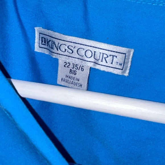 Kings court mens long sleeve button up shirt neck size 22 - Picture 4 of 5